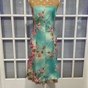 Gorgeous strapless Tracy Reece dress size 12 100% silk